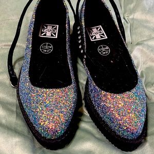TUK Mary Jane Creepers w/Mermaid Glitter sparkles